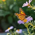 Home 9 곤충과 도시 생태계 - **Prompt:** A vibrant, sun-drenched balcony garden overflowing with colorful, nectar-rich flowers li...